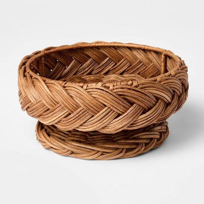 Braided Woven Rattan Wine Coaster - Threshold designed with Studio McGee