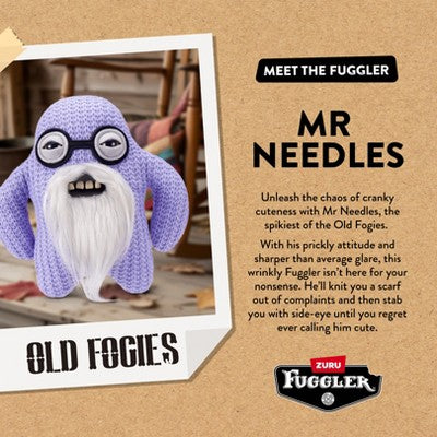 Fuggler 9" Old Fogies Mr Needles Stuffed Animal