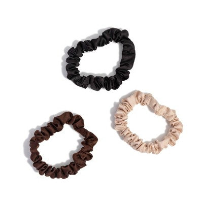 Kitsch Ultra Petite Satin Scrunchies - 3pk: Hair Styling, Securing For All Hair Types