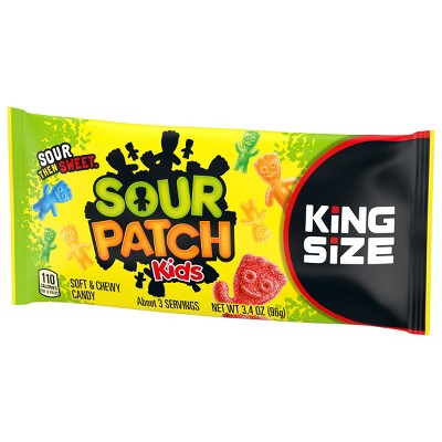 SOUR PATCH KIDS Original Soft & Chewy Candy, King Size - 3.46oz