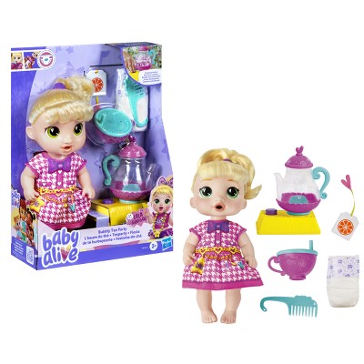 Baby Alive 13.5" Bubbly Tea Party Lala Baby Doll Blonde Hair