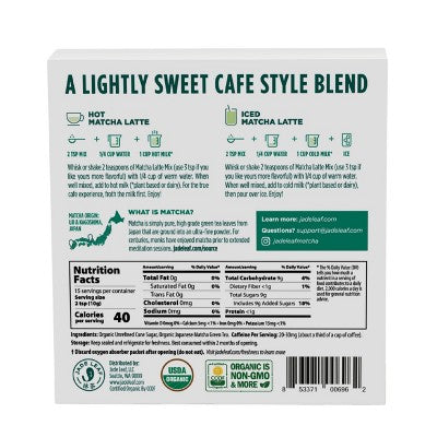 Jade Leaf Organic Japanese Matcha Latte Mix - 5.3oz