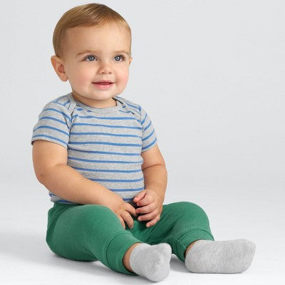 Carter's Just One You? Baby Boys' 2pk Pants - Green/White 9M: Dinosaur Pattern, Slim Fit, Pull-On Style