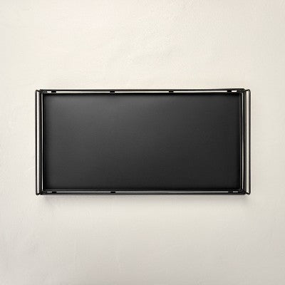Decorative Metal Entryway Boot Tray Black - Hearth & Hand with Magnolia: Iron Shoe Mat, Indoor Use, 30x15 Size (LOCAL PICKUP ONLY)