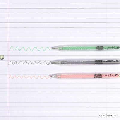 Yoobi Gel Pen 3pk with Charms Mandalorian