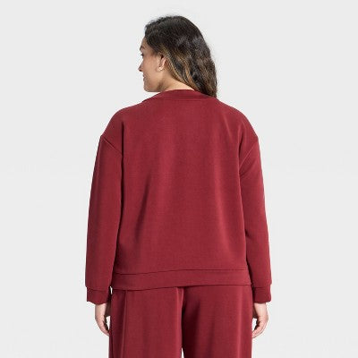 Women's Sandwash Sweatshirt - A New Day Maroon 4X