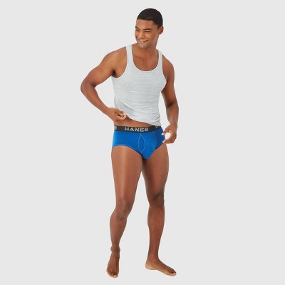 Hanes Premium Men's 3pk Briefs - Gray/Blue/Black XL