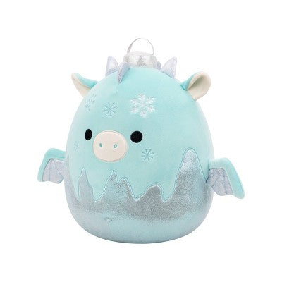 Squishmallows 12" Miles Teal Dragon Ornament with Frosted Bottom Medium Plush