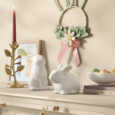Easter Gold Metal Botanical Taper Candle Holder - Threshold