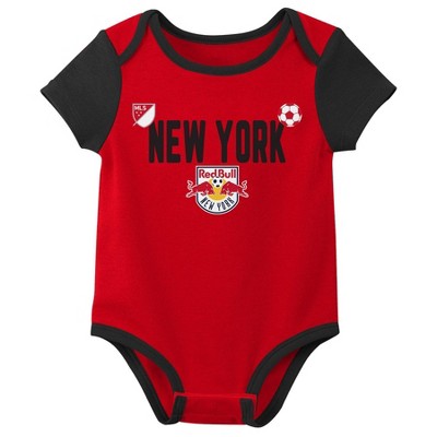 MLS New York Red Bulls Infant Boys' 3pk Bodysuit - 6-9M