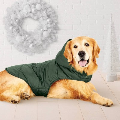 Classic Puffer Dog Vest - Wondershop Dark Green M