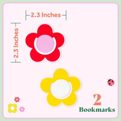 Post-it 2pk Hoppy Notes Pink and Yellow Flower Bookmarks