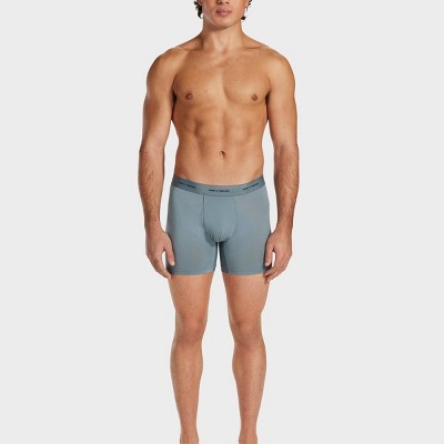 Pair of Thieves Men's Quick Dry Boxer Briefs 3pk - Navy Blue L: Mid Rise, Full Waistband Elastic, Machine Washable
