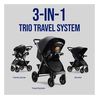 Chicco Bravo 3-in-1 Quick-Fold Trio Travel System - Ombra: 48.3 lbs, 35.2 Inches Depth, 42.7 Inches Height (LOCAL PICKUP ONLY)