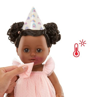 BABY Born 14'' Birthday Doll - Dark Brown Eyes: Curly Black Hair, Soft Body, Home and Family Theme