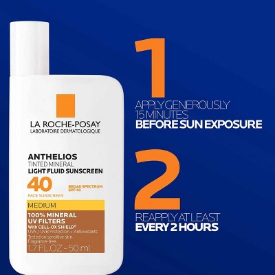 La Roche Posay Anthelios 40 Tinted Mineral Light-Fluid Sunscreen - 1.7 fl oz - Medium