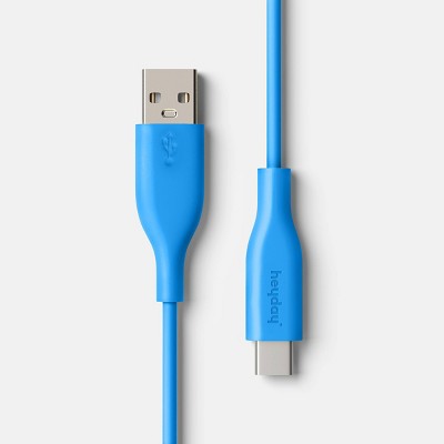 6' A+C Silicone Cable - heyday Bright Blue: USB to USB-C Cord