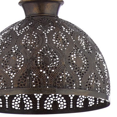 River of Goods 11" Merope Antique Bronze Metal Bowl Shade Pendant Ceiling Light: UL Listed, Adjustable Height