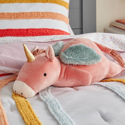 Pegasus Weighted Plush Kids' Throw Pillow Pink - Pillowfort