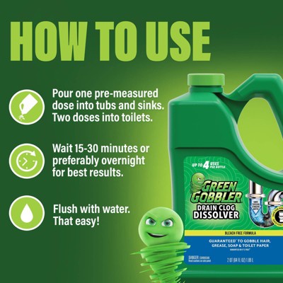 Green Gobbler Drain Clog Dissolver - 64 fl oz