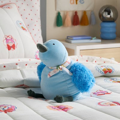 Bird Kids' Mini Weighted Plush Throw Pillow Blue - Pillowfort