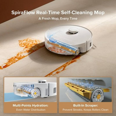 Roborock Qrevo Curv 2 Flow Robot Vacuum and Mop with Real Time Self Cleaning Roller Mop and 20000Pa (LOCAL PICKUP ONLY)
