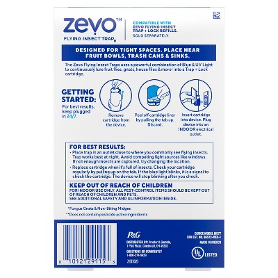 Zevo Compact Flying Insect Trap Starter Kit - 1 Trap + 1 Refill