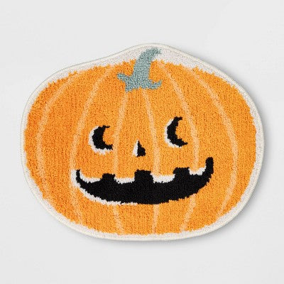 18"x22" Halloween Jack-O-Lantern Shaped Bath Rug - Hyde and EEK! Boutique (LOCAL PICKUP ONLY)