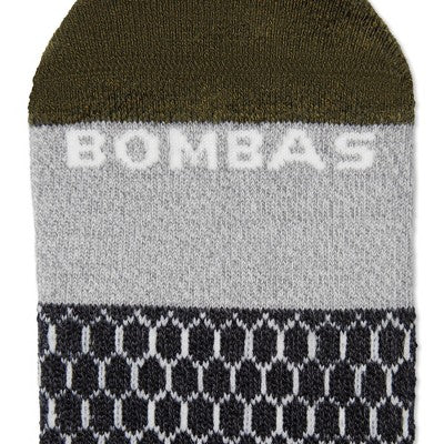 Bombas Men's Tri-Block Ankle Socks - Dark Olive 6-12