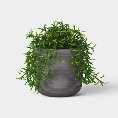 Fluted Outdoor Planter Gray 8" - Threshold