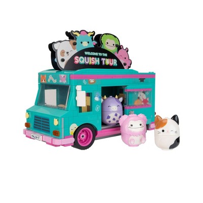 Squishmallows Deluxe Playset & 4_2" Buildable Figures Building Set - Squish Tour Van: Creative Thinking Educational Toy, 788 Pieces