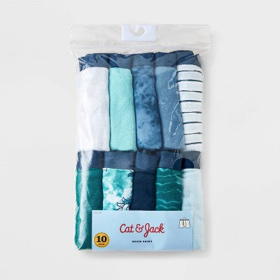 Boys' 10pk Tie Dye Boxer Briefs - Cat & Jack Green M