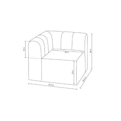 Modular Dorm Seating Corner Seat Compressed Foam - Room Essentials (LOCAL PICKUP ONLY)