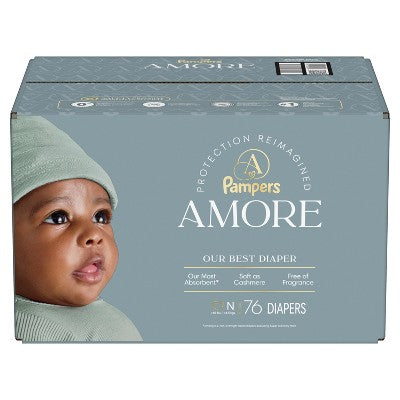 Amore by Pampers Diapers Super Pack - Size Newborn - 76ct