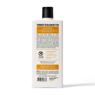 Duke Cannon Supply Co. THICK Men's Body Wash - Sawtooth - 18 fl oz: Exfoliating Liquid for Normal Skin, Whole Body Cleansing