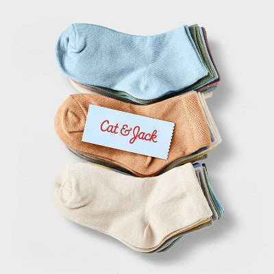 Toddler Girls' 20pk Low Cut Socks - Cat & Jack 4T-5T