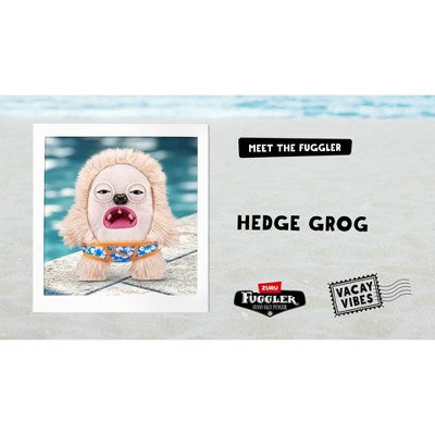 Fuggler 9.4" Vacay Vibes Hedge Grog Stuffed Animal - Cream: Monster Character Fabric Toy