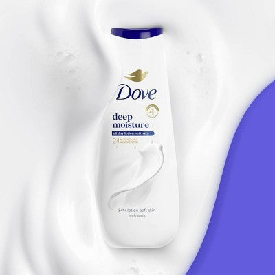 Dove Beauty 24 Hour Lotion-Soft Skin Deep Moisture Nourishing Body Wash - 20 fl oz/2pk: Sulfate-Free, Vegan, For Normal, Combination, Mature, Dry Skin