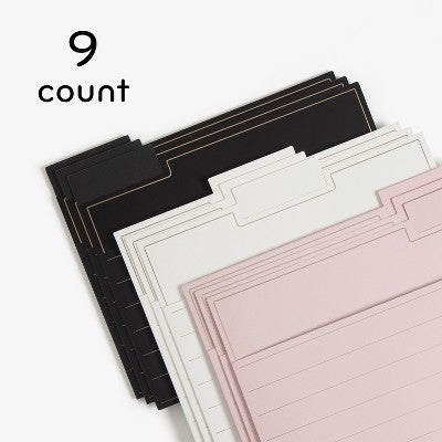 U Brands 9 Pocket File Paper Folders Letter Size Classic Foil