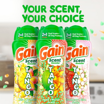 Gain Apple Mango Tango Beads Scent Boosters - 21.1oz: Bleach-Free, Odor Control, Spill-Resistant Lid