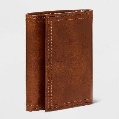 Men's RFID Trifold Wallet - Goodfellow & Co Brown