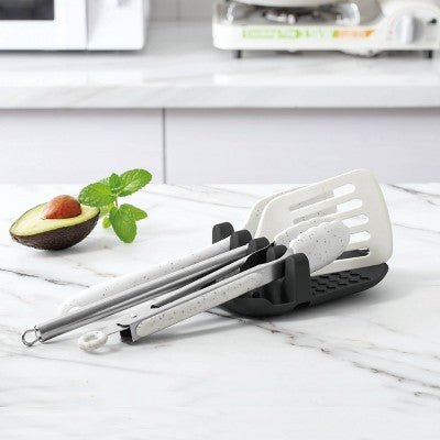 Cook With Color Silicone Utensil Rest Gray