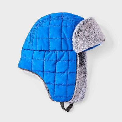 Boys' Puffer Quilted Tapered Hat - Cat & Jack Blue