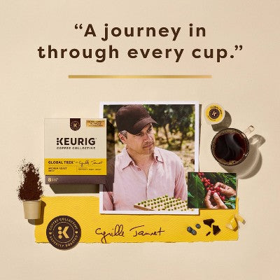 Keurig Coffee Collective Global Trek Medium Roast K-Cup Coffee Pods - 8ct: Arabica Beans, Chocolate, Berry Flavors (LOCAL PICKUP ONLY)