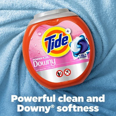 Tide April Fresh Power Pods with Downy HE Compatible Laundry Detergent Pacs - 63ct