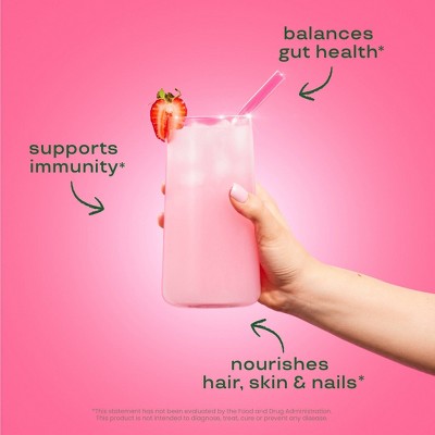 BLOOM NUTRITION Colostrum & Collagen Peptides Powder - Strawberries & Cream - 25 Servings