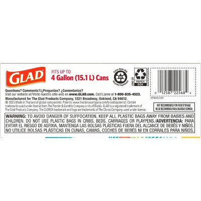Glad ForceFlex MaxStrength Bahama Bliss Drawstring Trash Bags - Febreze Freshness - 4gal - 34ct