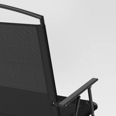 Sling Folding Outdoor Portable Patio Chair Black - Room Essentials (LOCAL PICKUP ONLY)