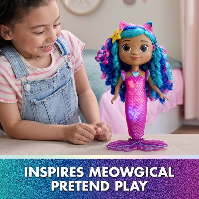 Gabby's Dollhouse: The Movie, Sing & Shine Mermaid Gabby, Waterproof Mermaid Doll, Lights & Sounds