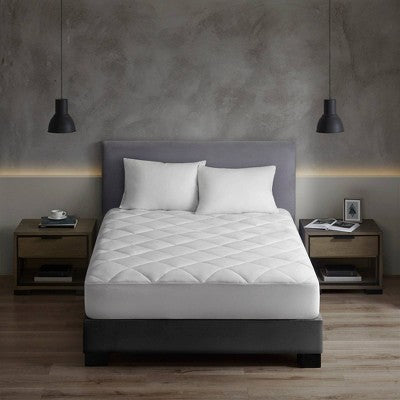 Sleep Philosophy Full Microfiber with HeiQ Smart Temp Treatment Waterproof Mattress Pad: Quilted, Fits 18" Depth, OEKO-TEX Certified